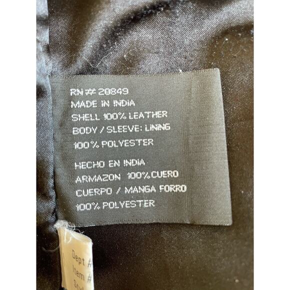 VTG 70s Excelled Black Leather Motorcycle Moto Biker Jacket Punk Rocker Women M - Picture 10 of 16